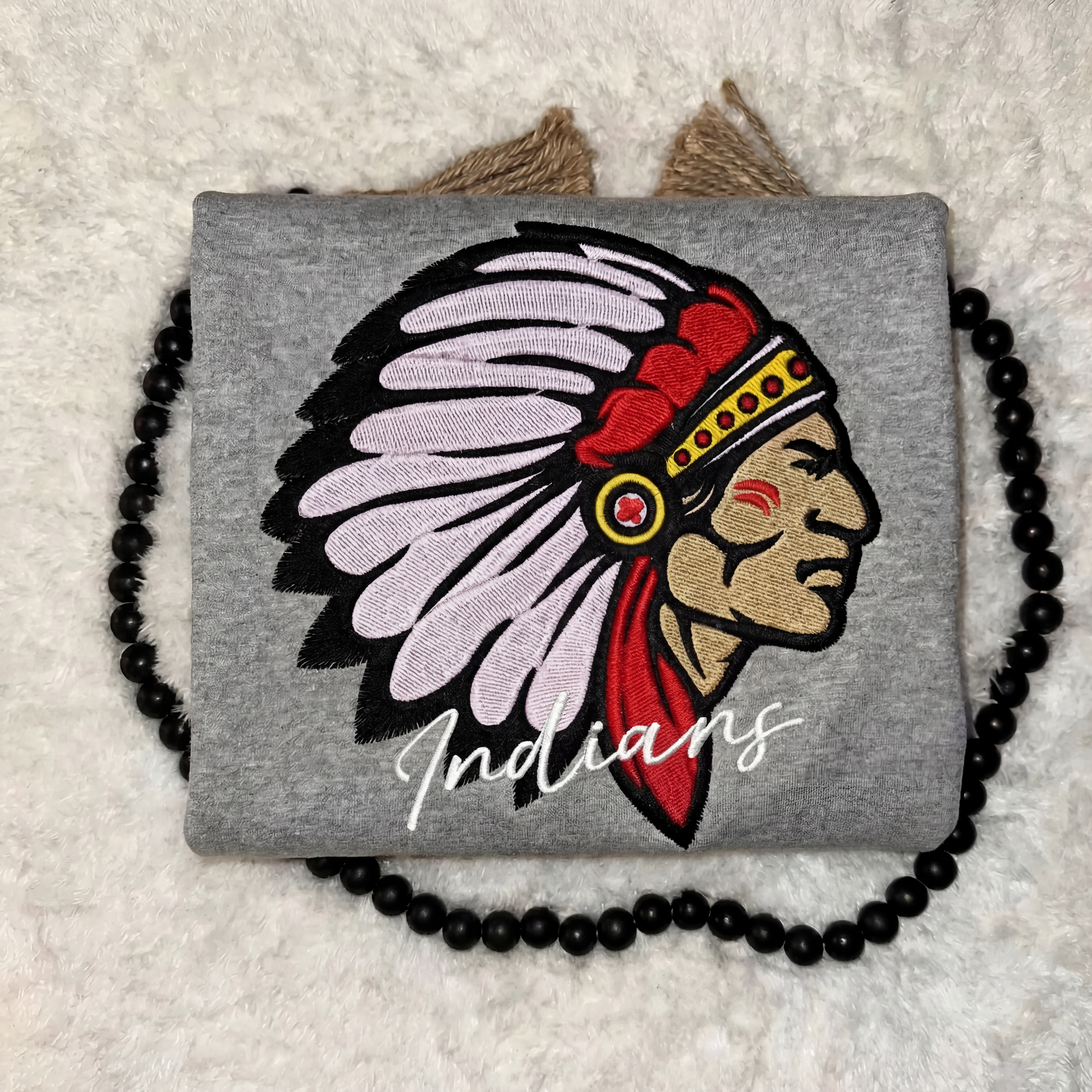Custom Embroidered Team Mascot Logo Hoodie – Personalized Photo Embroidery with Custom Name Text