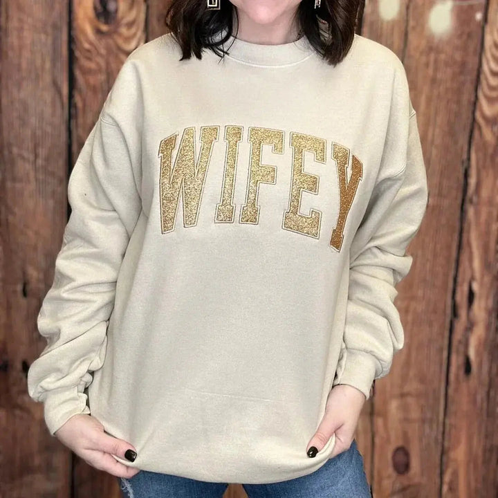 Custom Embroidered Applique Glitter Mama Sweatshirt | Mother's Day Christmas Day Gift | Black Friday Sale