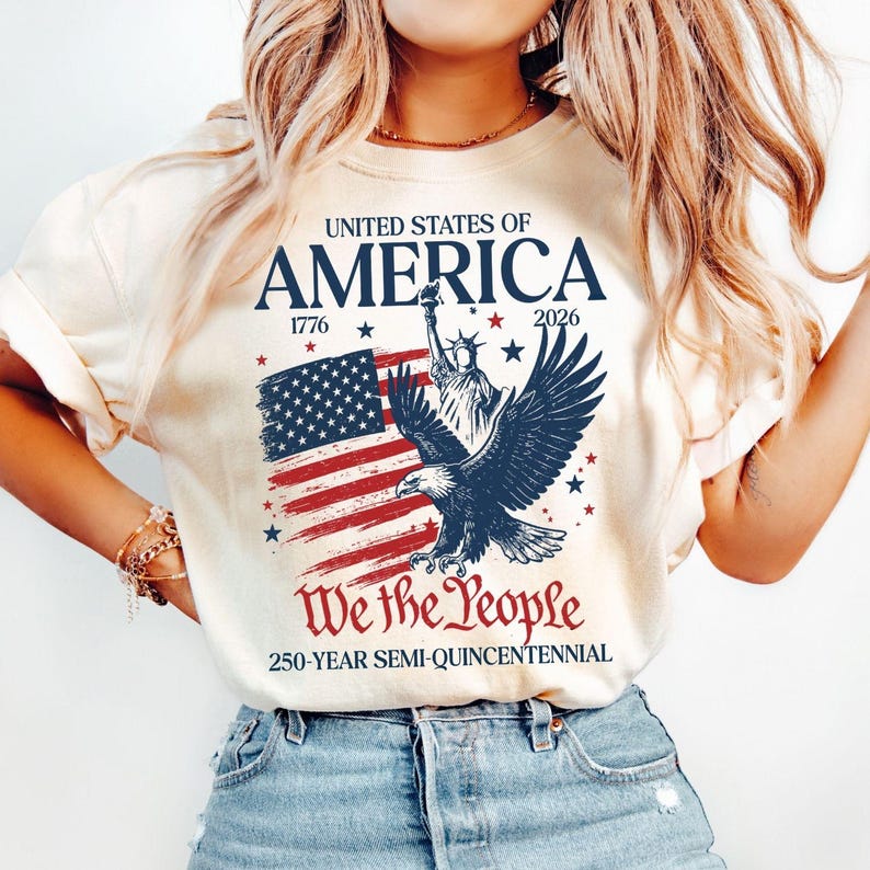 America 250 Semi-Quincentennial Shirt - Patriotic Eagle T-Shirt | USA 1776-2026 We The People