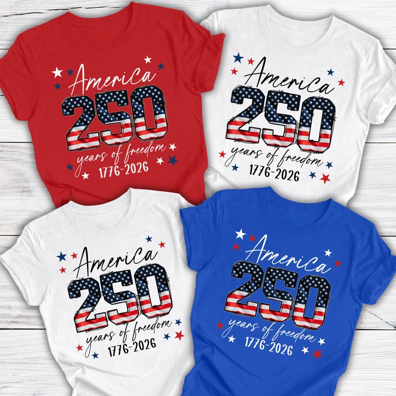 America 250th Anniversary Shirt 2026 | Patriotic 4th of July Tee | USA 250 Years of Freedom 1776-2026