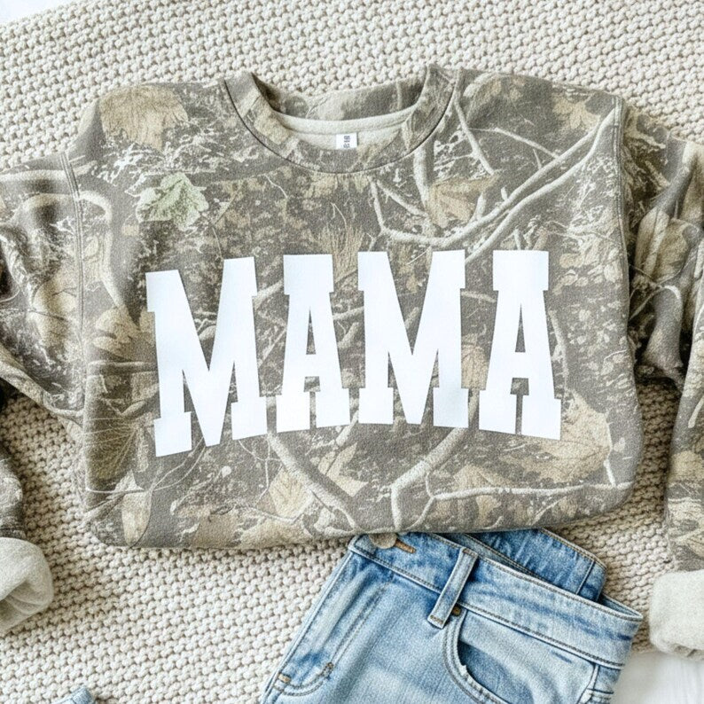 Custom Print MAMA Camo Sweatshirt -Best Gift For Mother