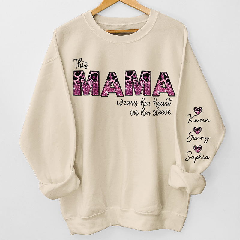 Behind Every Great Kid Is A Mom - Family Custom Print Mama Sweatshirt