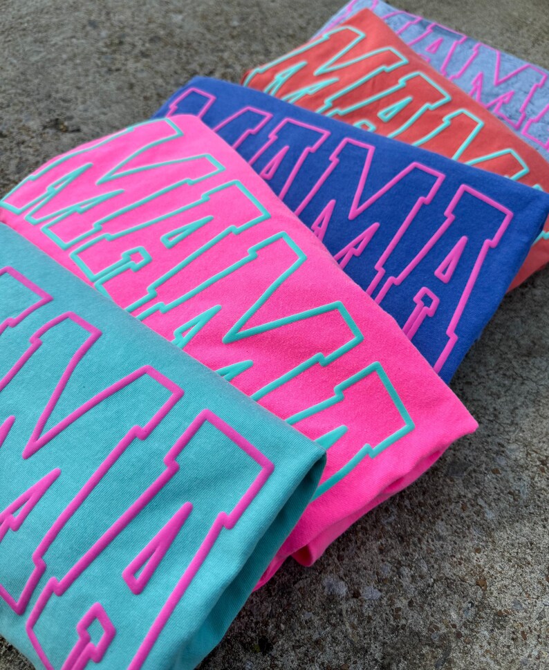 Mama Puff Print Comfort Colors T-Shirt | Mother's Day Gift