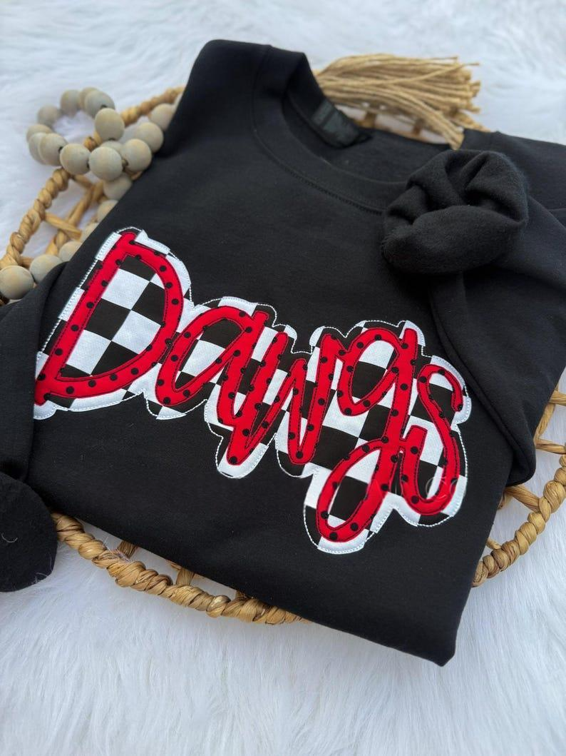 Custom Embroidered Sweatshirt, Applique Sweatshirt, Gameday Sweatshirt, Sports Apparel, Spirit Wear