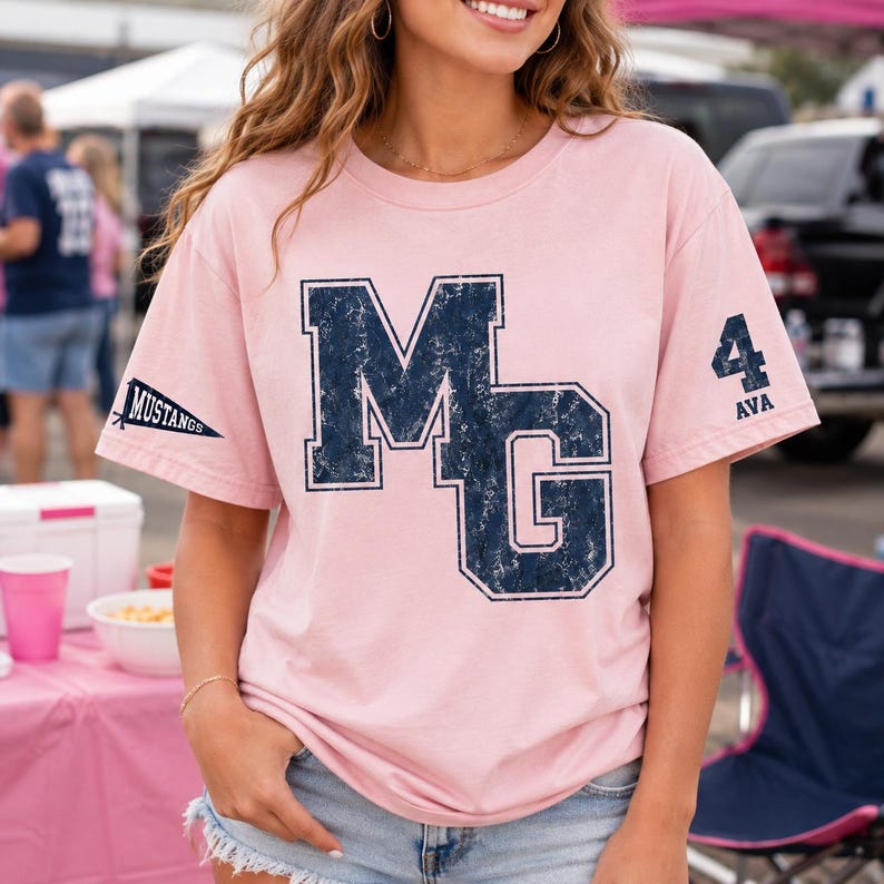 Custom Team Spirit Shirt | Personalized Varsity Tee with Name & Number | Game Day T-Shirt