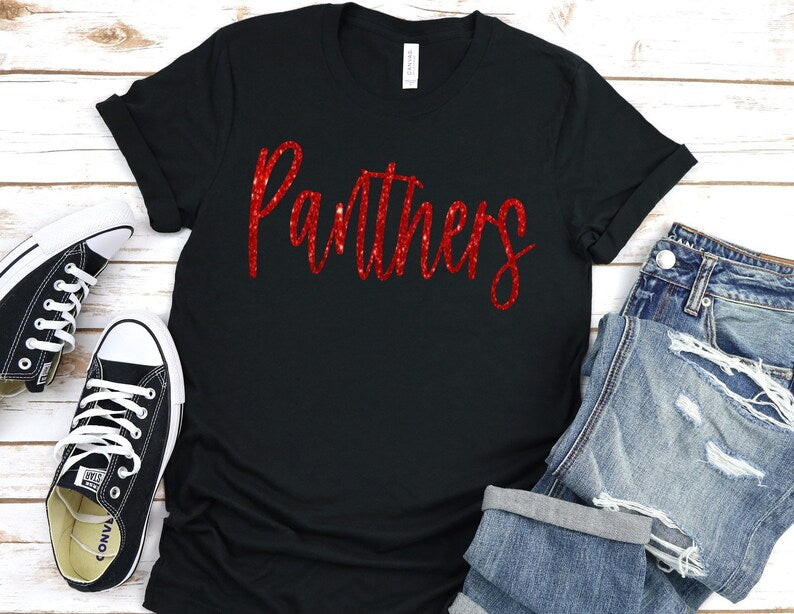 Custom Tigers Glitter Mascot Shirt, Tigers Tee, Custom Glitter Team Pride Shirt, Mascot Shirt | Game Day Wear