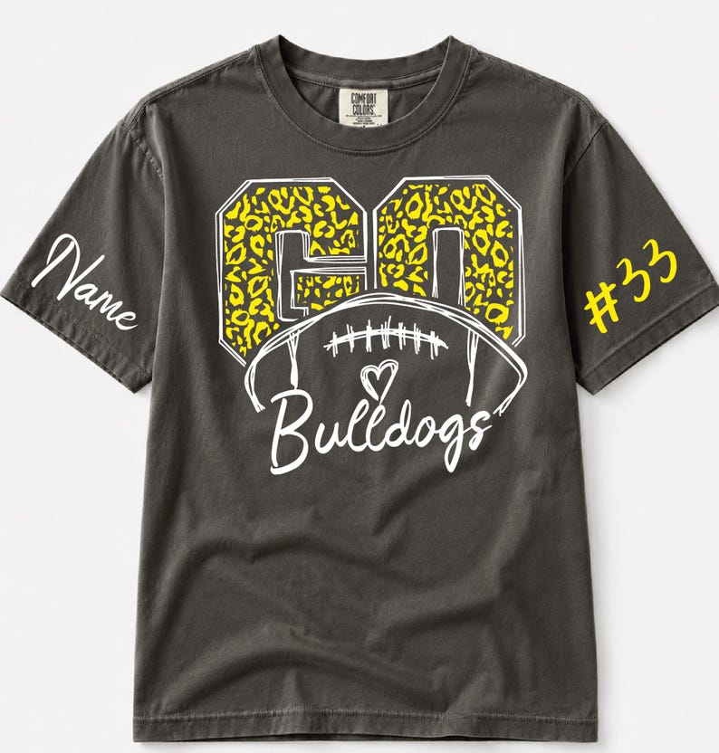 Custom Spirit Shirt | Personalized Team Tee with Number & Name | Game Day Football Shirt