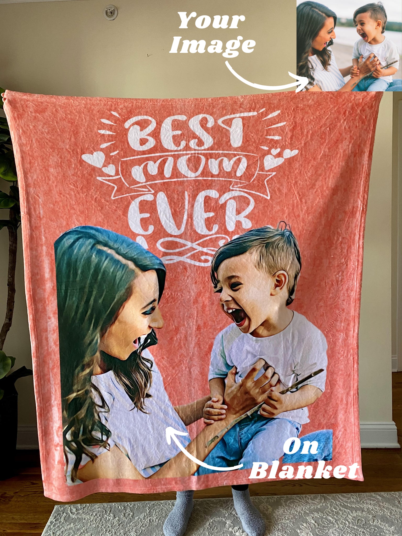 Best Mom Ever Custom Blanket - Gift For Mom