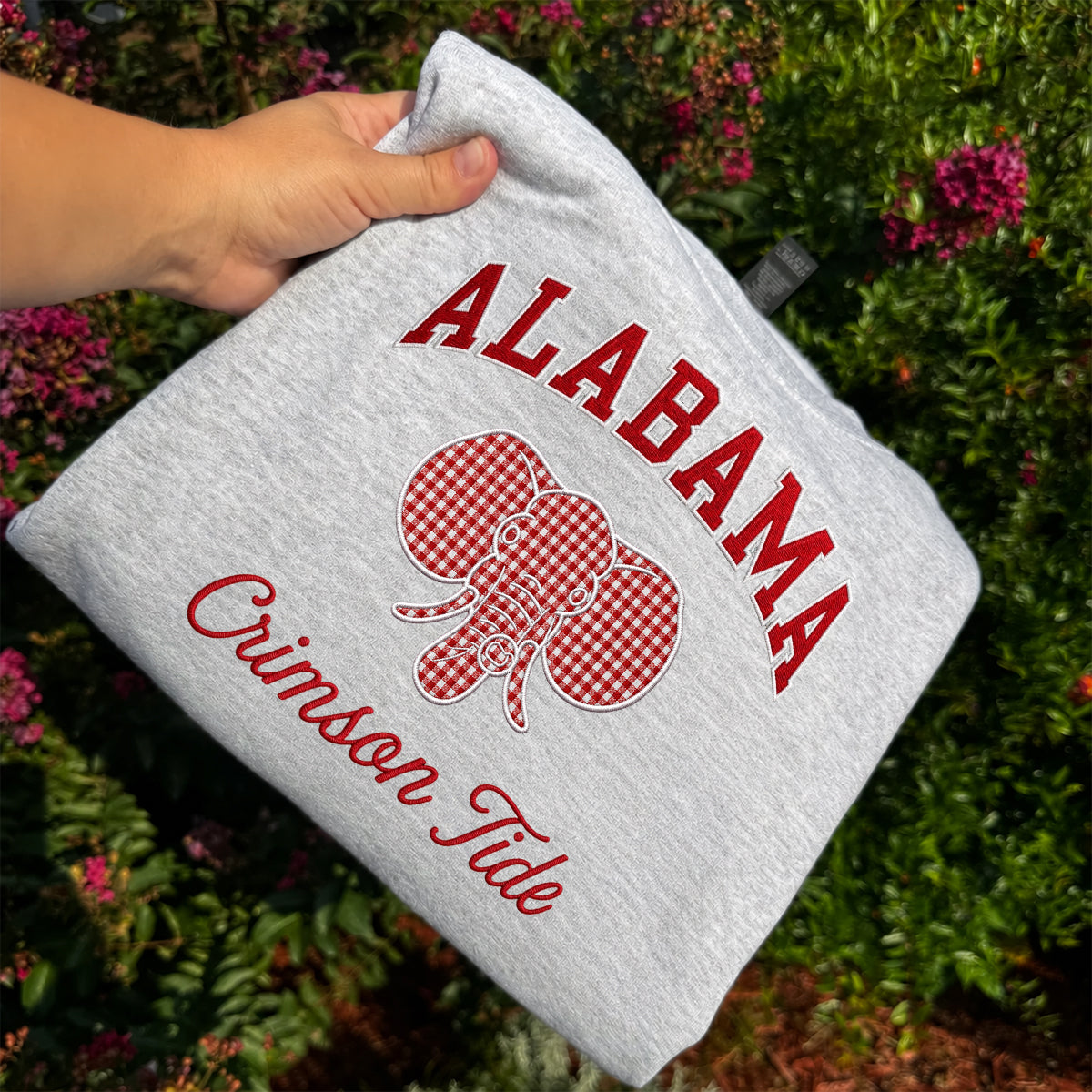Custom Mascot Applique Patchwork Embroidered Team Name Sweatshirt T-shirt | Game Day Wear