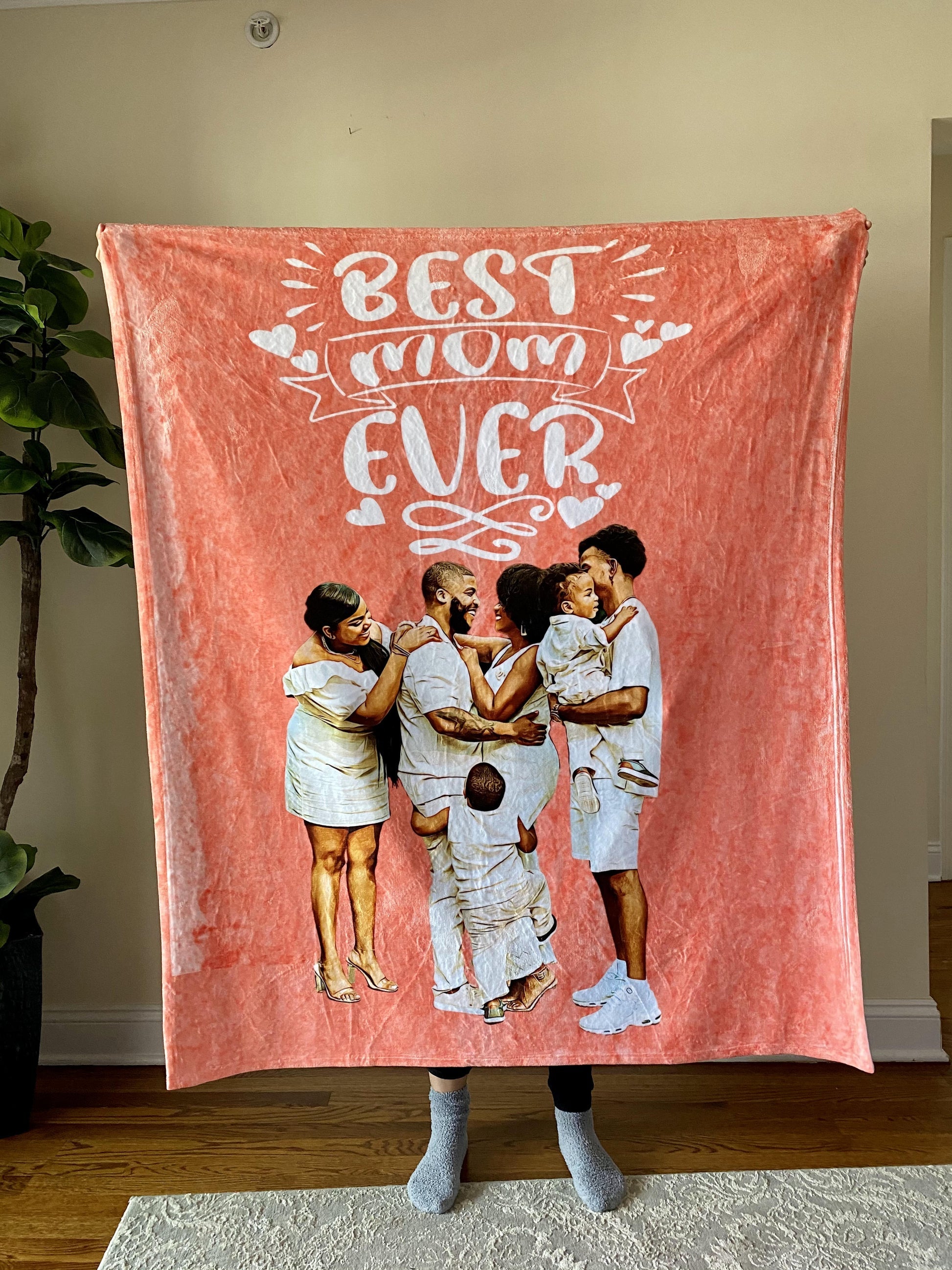 Best Mom Ever Custom Blanket - Gift For Mom