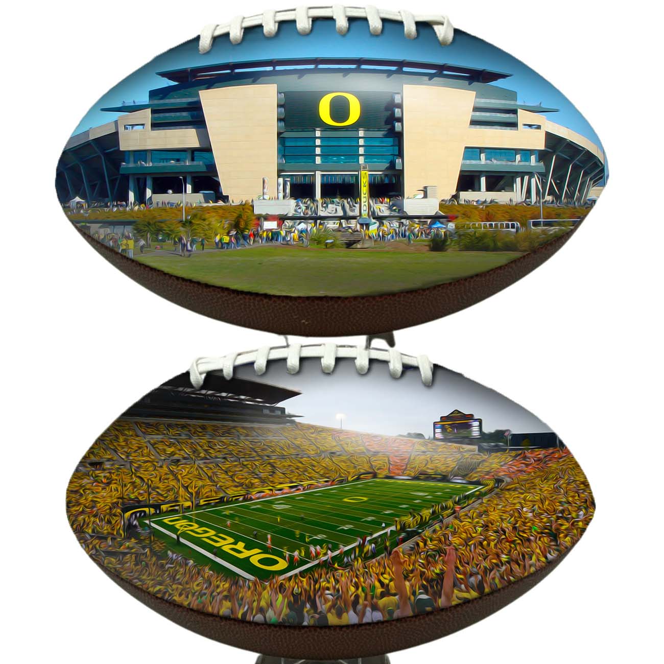 Autzen Stadium Football University Series | Custom Footballs for a College Football Fan