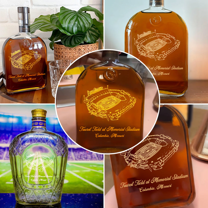 Custom Faurot Field Stadium Whiskey Bottles-Gifts For Sports Lovers