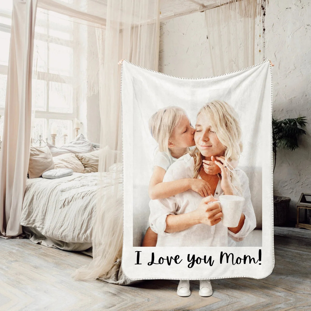 Gift for Mom - Personalized Photo Blanket | Mother's Day Gift
