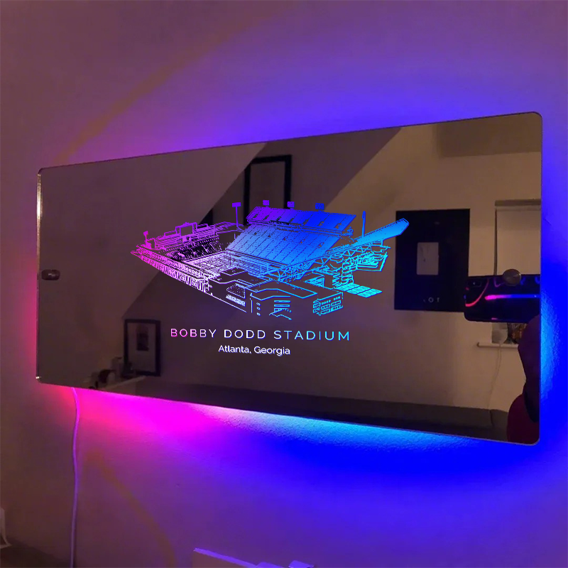 Bobby Dodd Stadium Mirror Light-Gifts For Sports Lovers