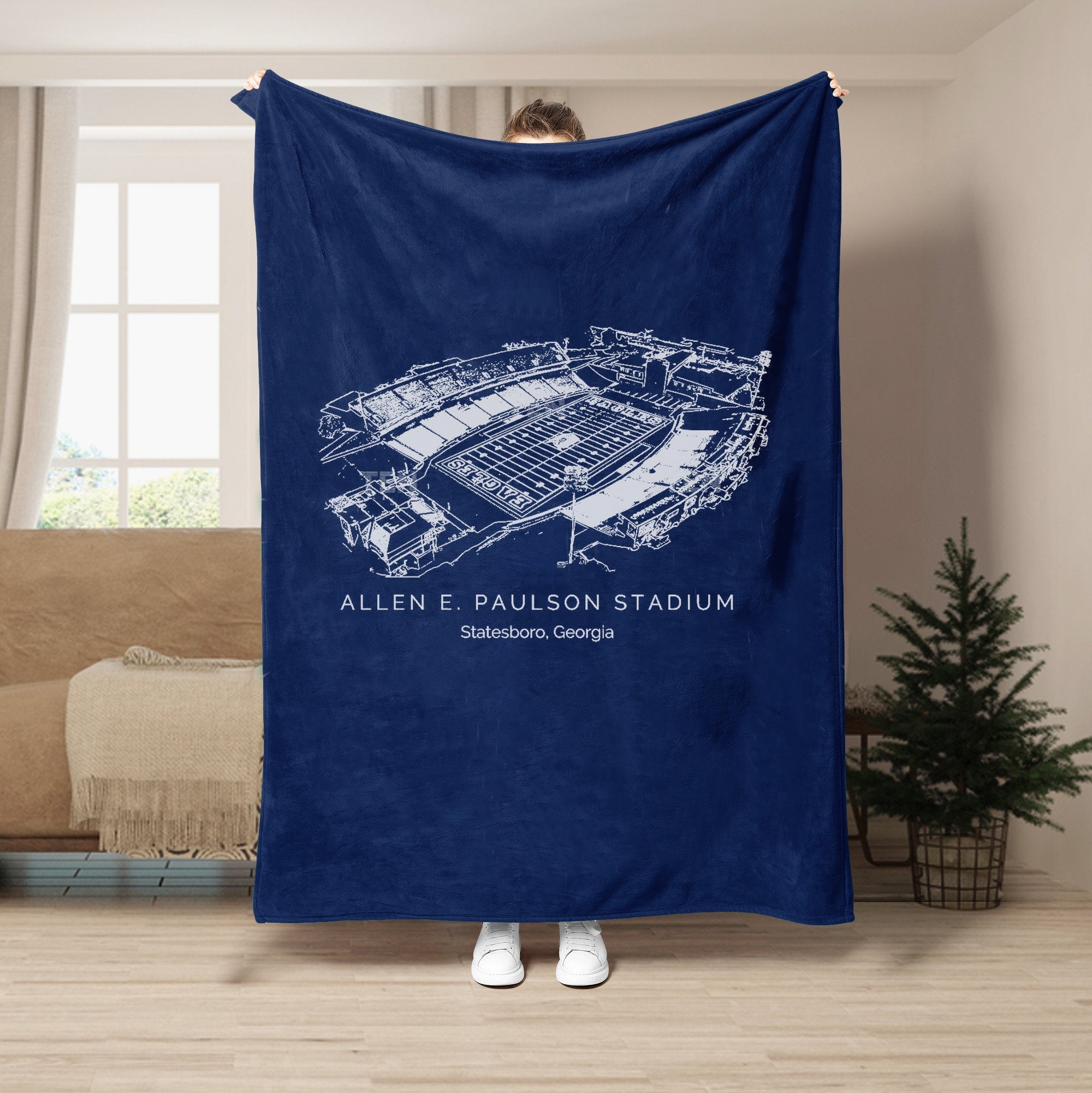 Custom Stadium Blanket Allen E. Paulson Stadium - Georgia Southern Eagles football,College Football Blanket