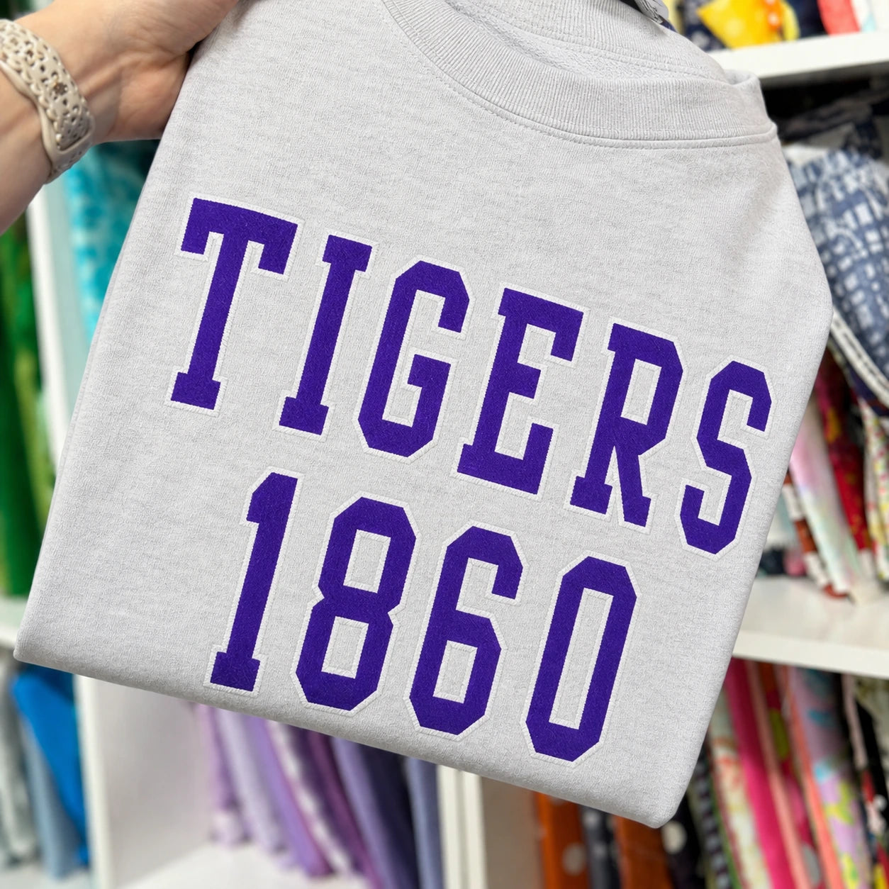 Custom Print Text With EST Year Sweatshirt Personalized Gameday Sweatshirt