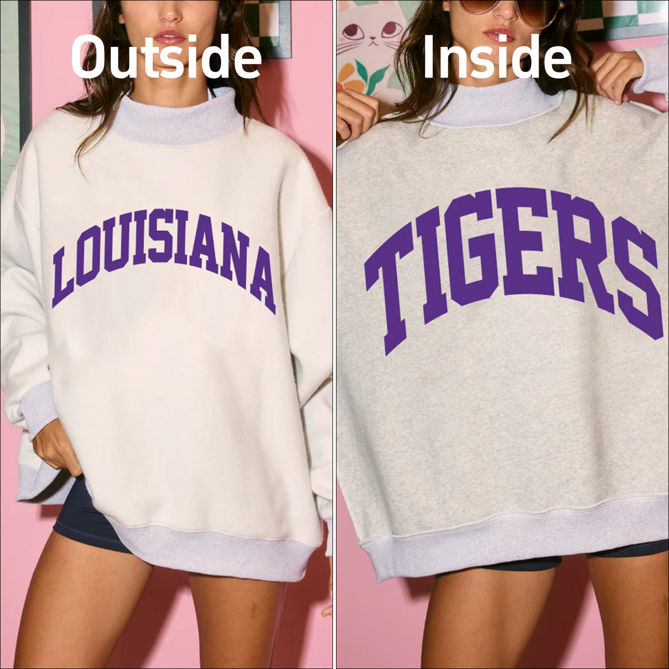 Louisiana Reversible Mockneck