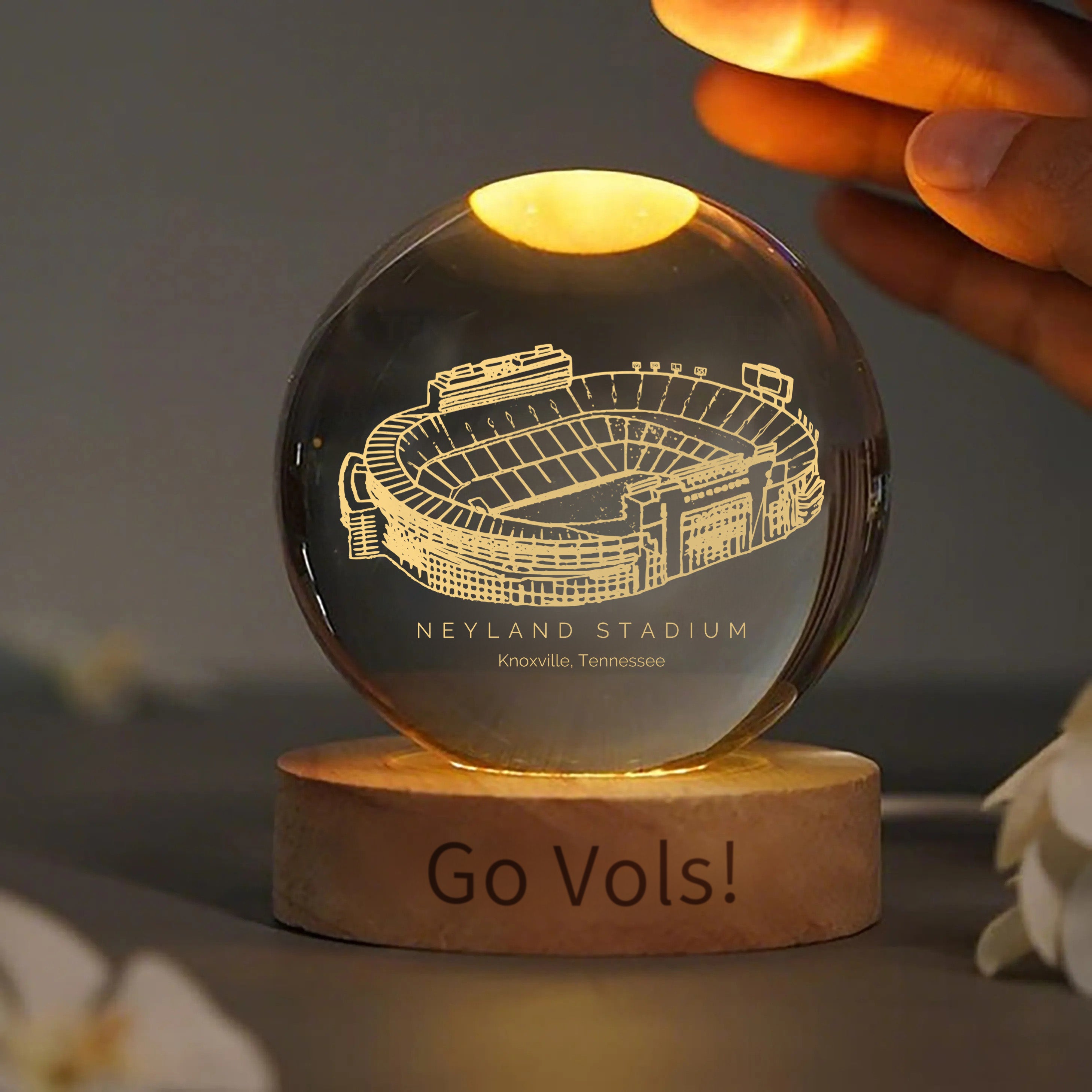 Neyland Stadium 3D Spherical Crystal Ball Lamp | Game Day, Christmas for Sports Fans