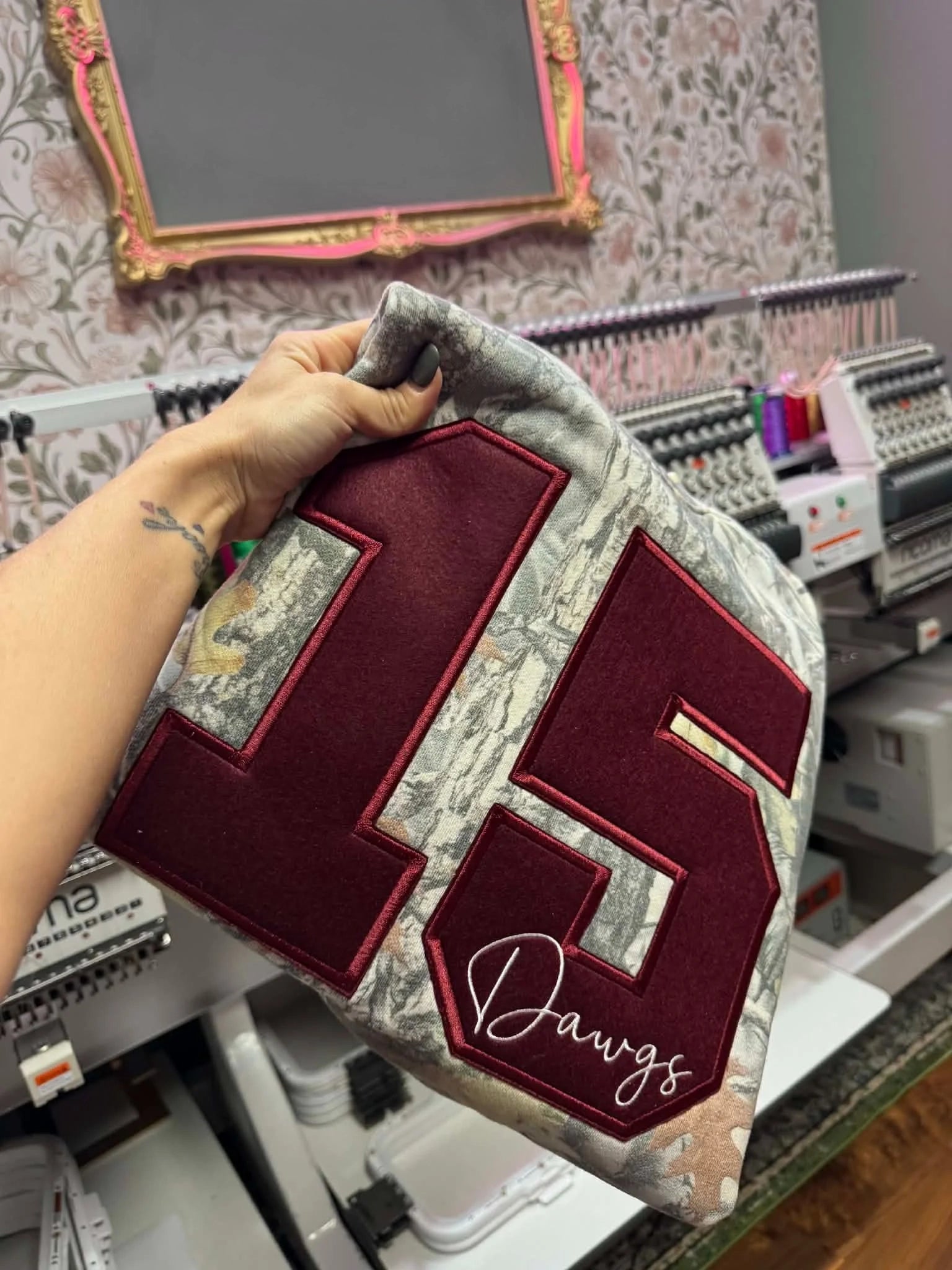 Custom Team Number Mascot Sweatshirt – Personalized Numbers Sweatshirt | Gifts for Sports Mom