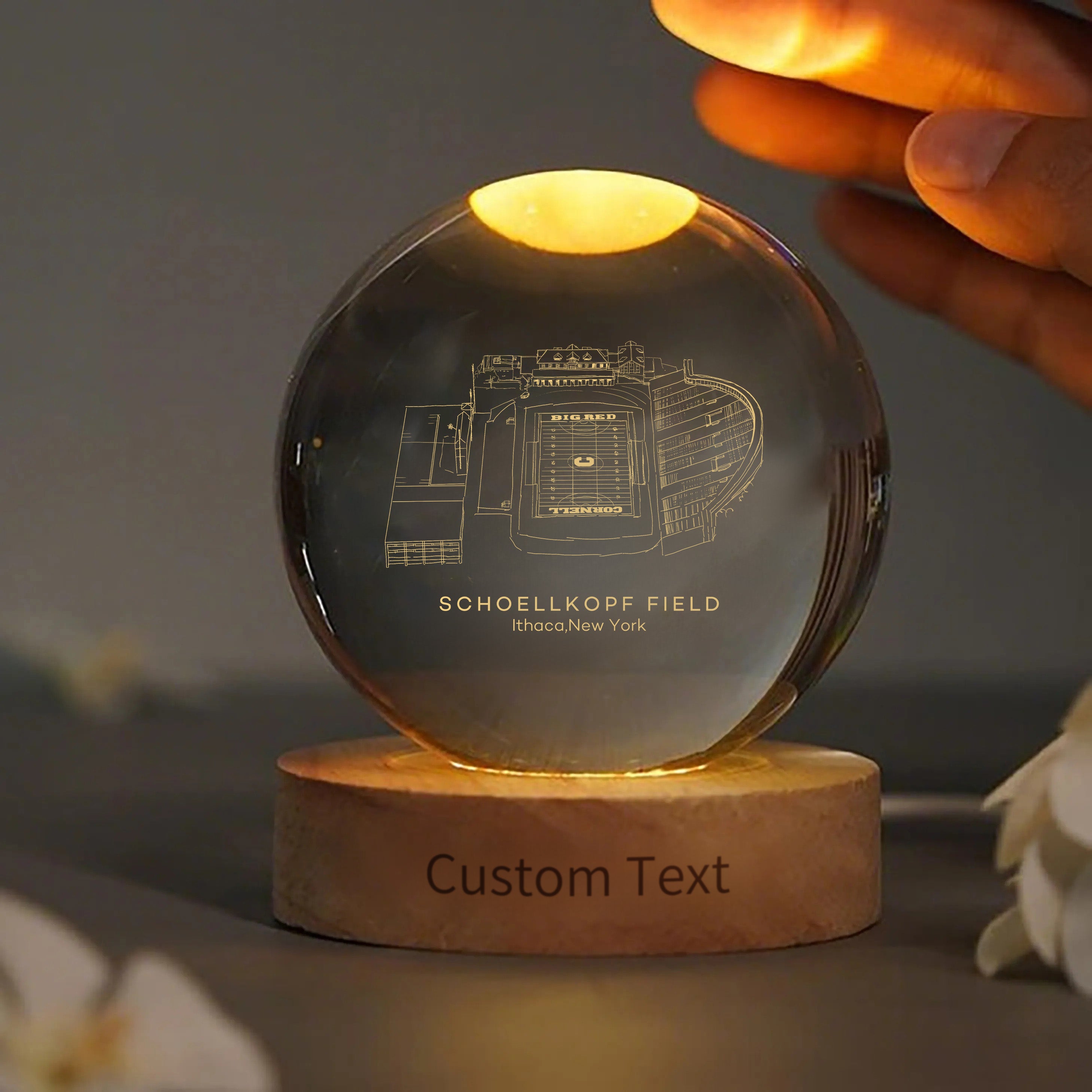 Schoellkopf Field 3D Spherical Crystal Ball Lamp | Game Day, Christmas for Sports Fans