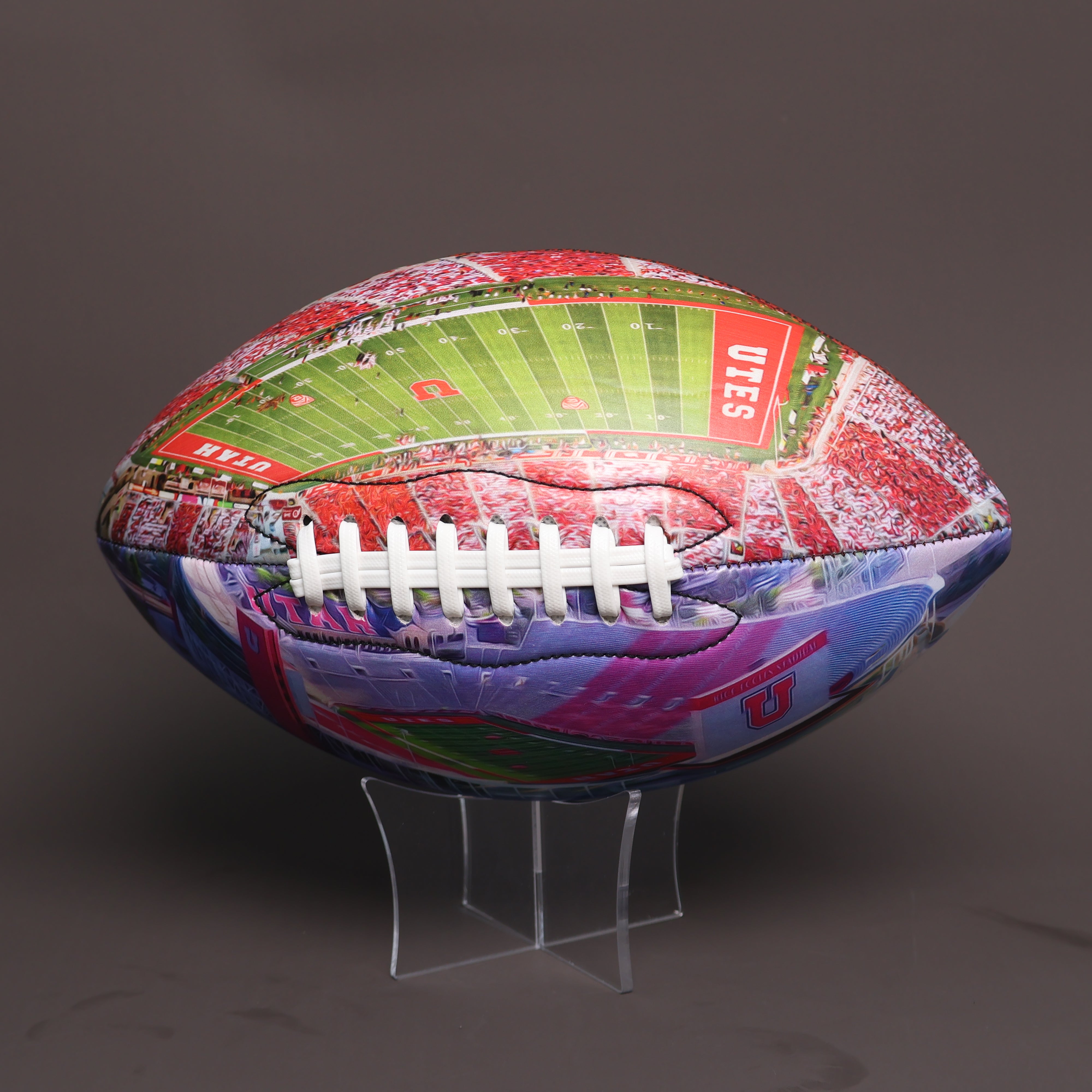 Rice-Eccles Stadium Football University Series | Custom Footballs for a College Football Fan