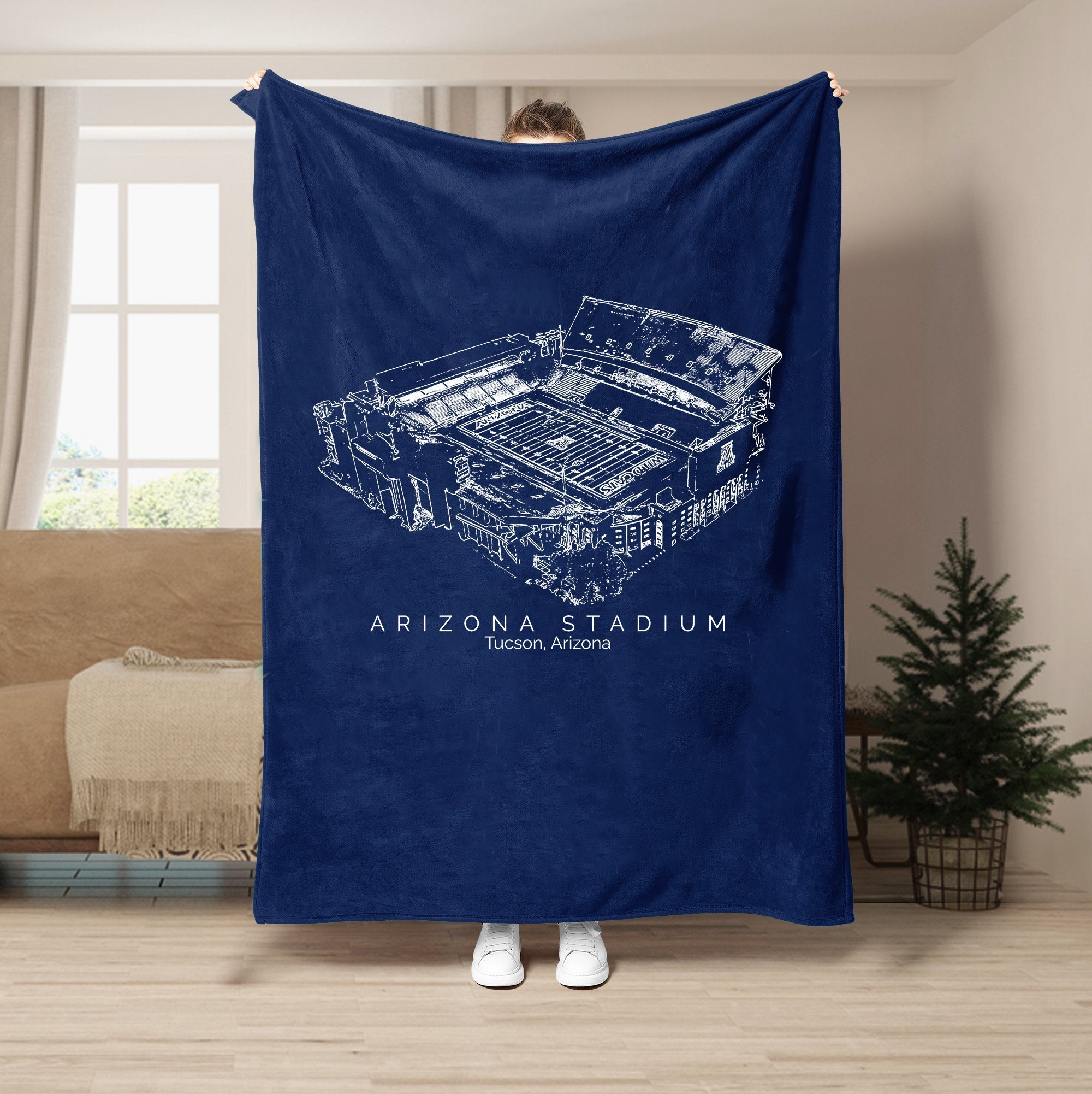 Custom Stadium Blanket Arizona Stadium - Arizona Wildcats football,College Football Blanket