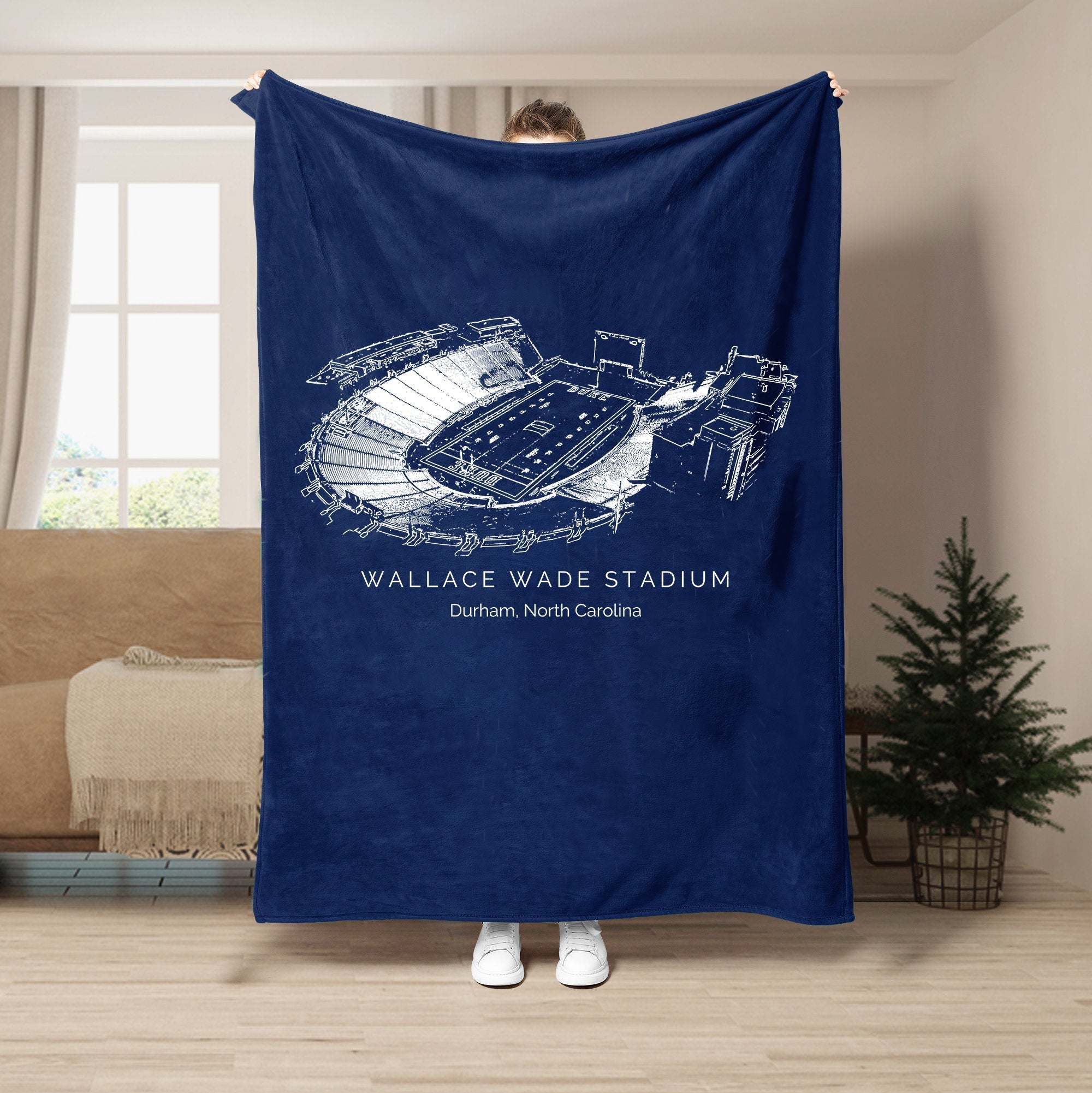Custom Stadium Blanket Wallace Wade Stadium - Duke Blue Devils football,College Football Blanket
