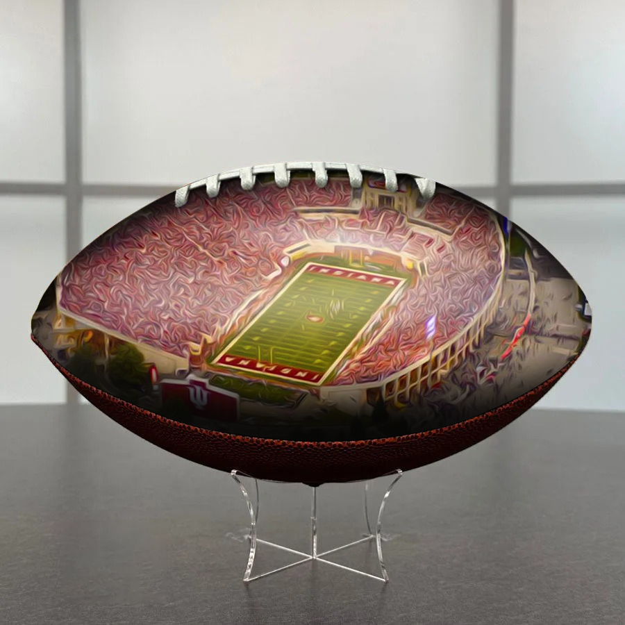 Memorial Stadium (Indiana University) Football University Series | Custom Footballs for a College Football Fan