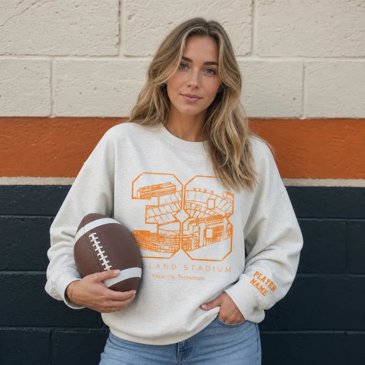 Neyland Stadium - College Football Number Crewneck Sweatshirt