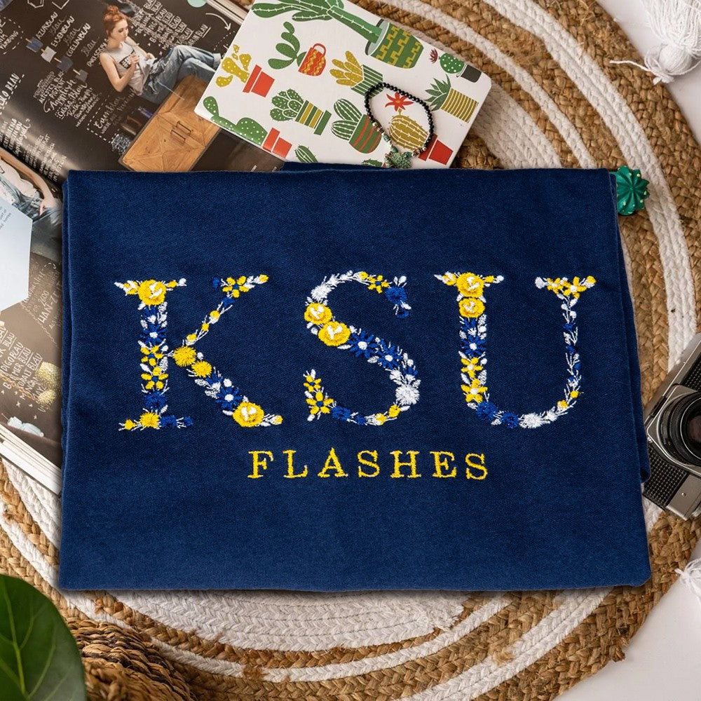 Personalized Embroidered Floral Letter College Sweatshirt Hoodie Unique Graduation Gift Ideas | Gifts for Sports Mom