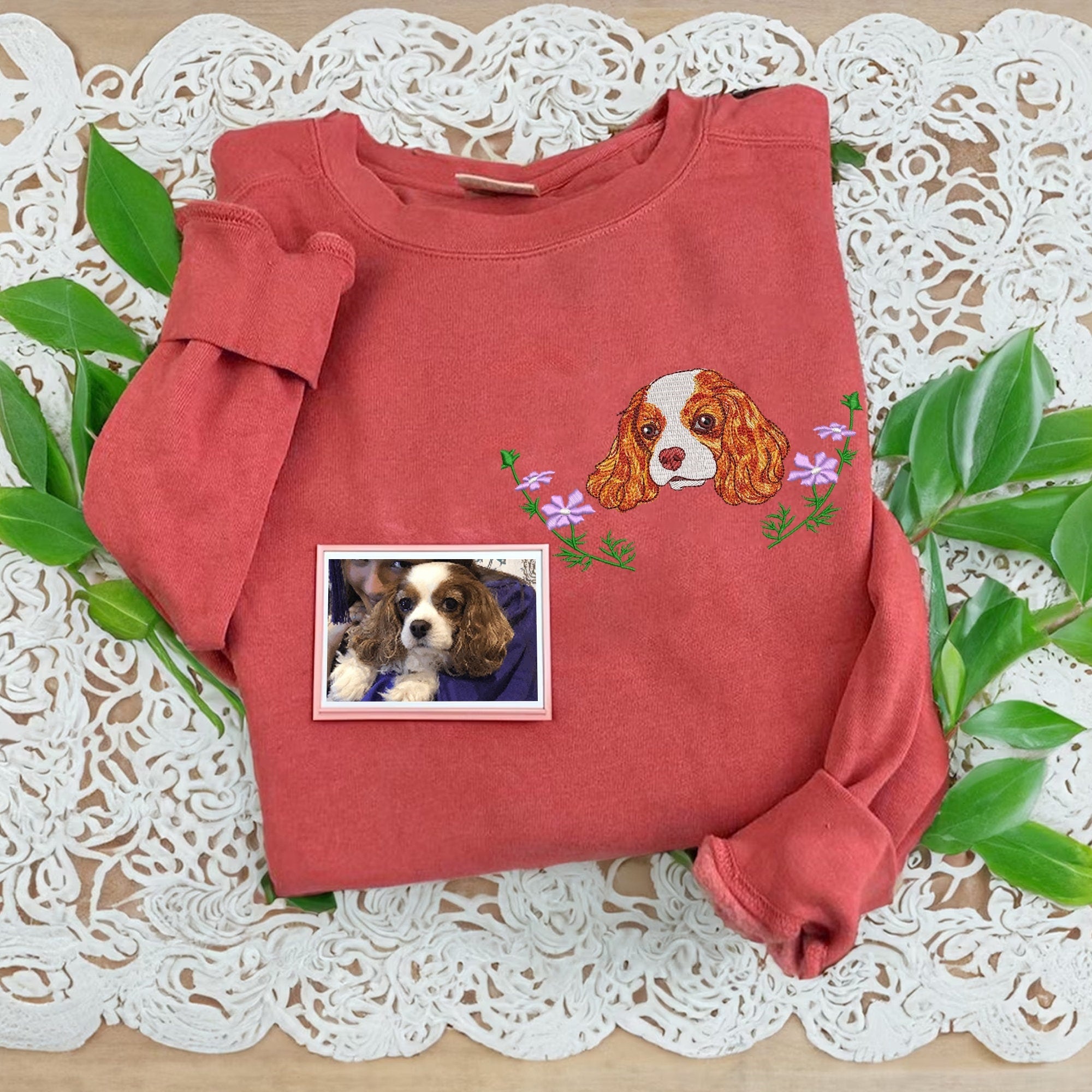 Custom Pet Embroidered Sweatshirt | Pet Face Sweatshirt