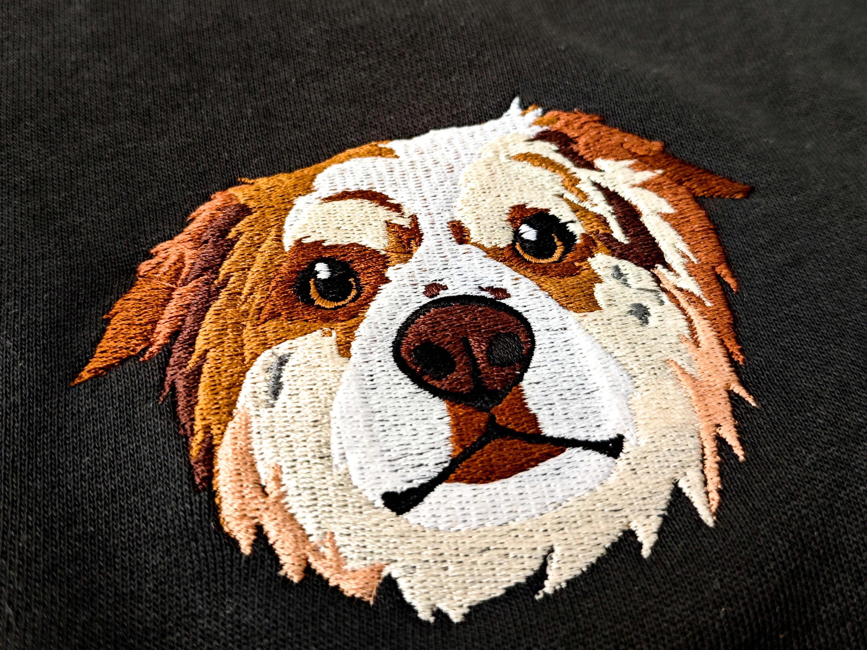 Custom Dog Face Embroidered Sweatshirt | Dog Lovers Sweatshirt