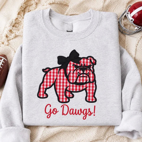 Custom Team Mascot Sweatshirt – Applique Embroidered Game Day Crewneck