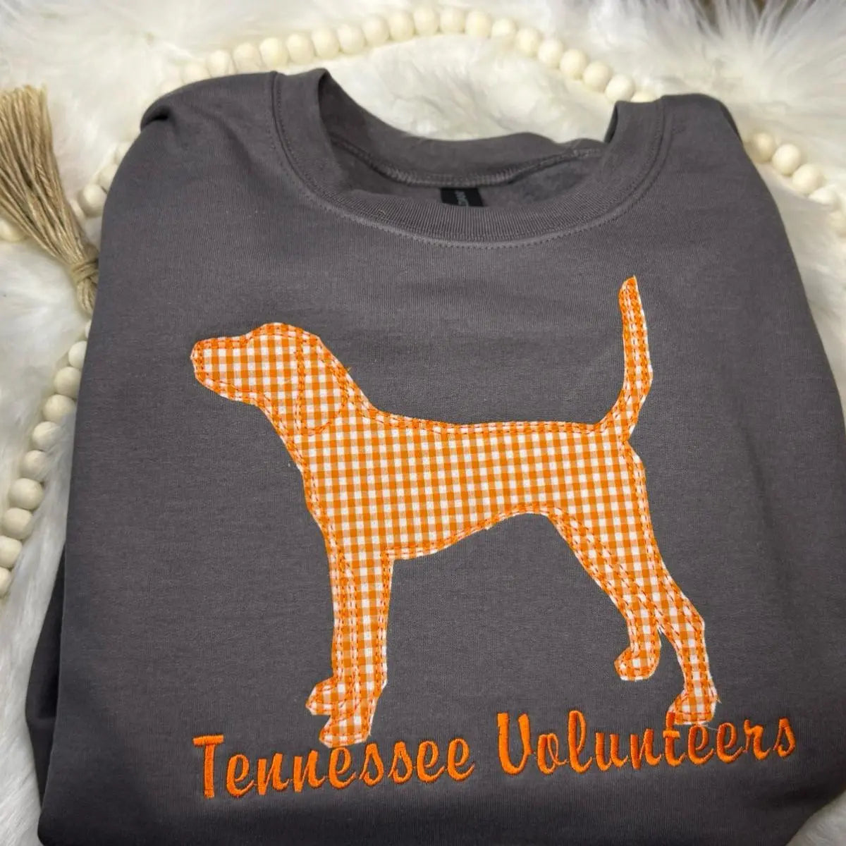 Custom Tennessee Volunteers Women’s Team Spirit Sweatshirt – Applique Embroidered Side Bow Pullover