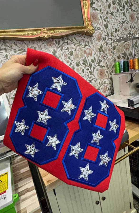 Custom Sequin &Glitter Team Number & Letters Sweatshirt – Personalized Numbers Sweatshirt | Gifts for Sports Mom