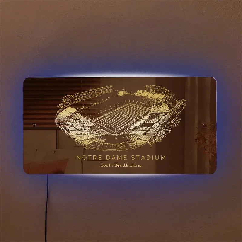 Notre Dame Memorial Stadium Mirror Light-Gifts For Sports Lovers