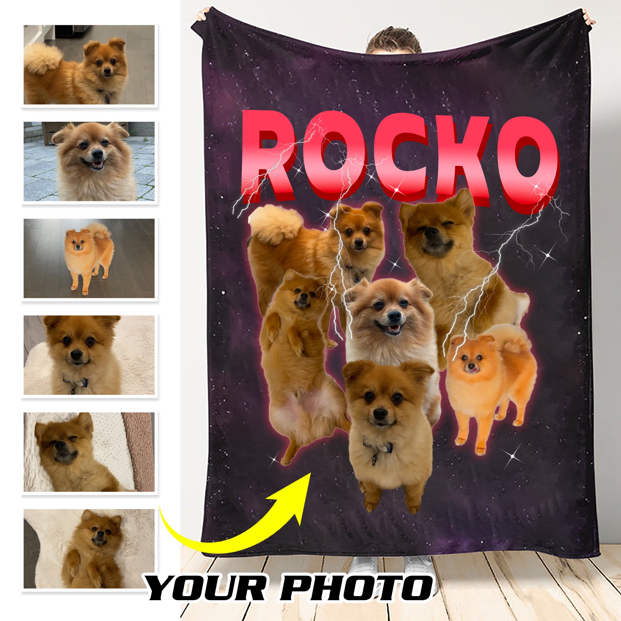 Custom Vintage Dog Blanket | Gifts for Pet Lovers