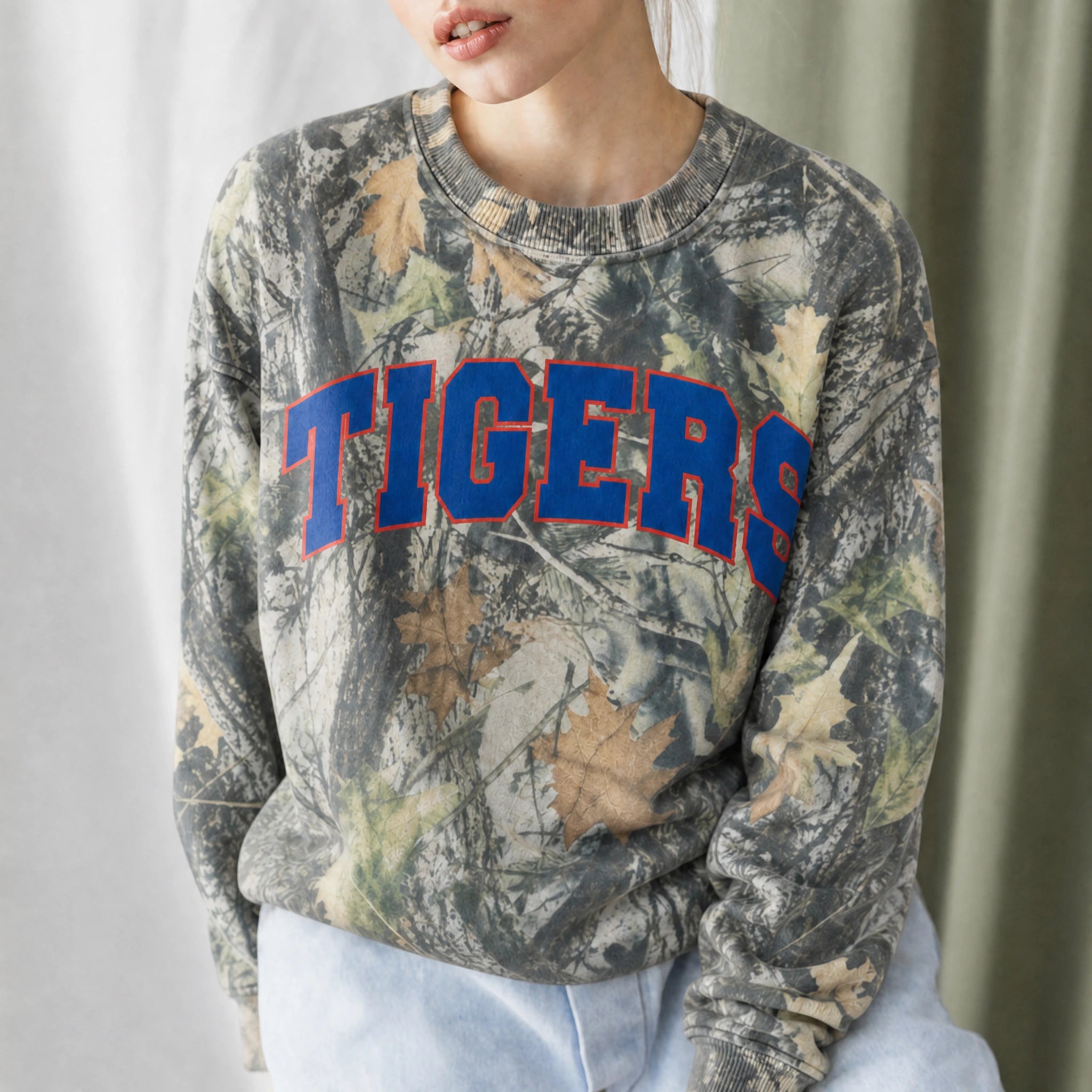 Custom Print Team Name Camo Sweatshirt -Best Gift For Sports Lover-Gameday Gifts