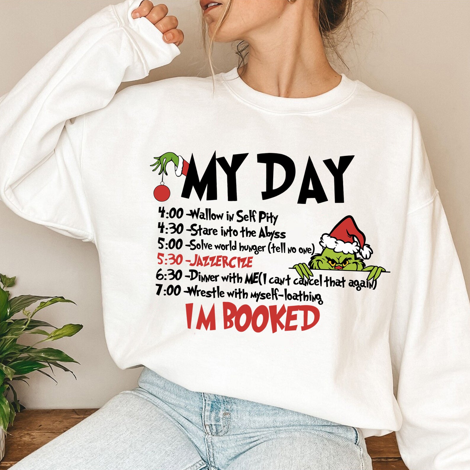 Custom I Booked My Day Christmas Sweatshirt | Christmas Gifts