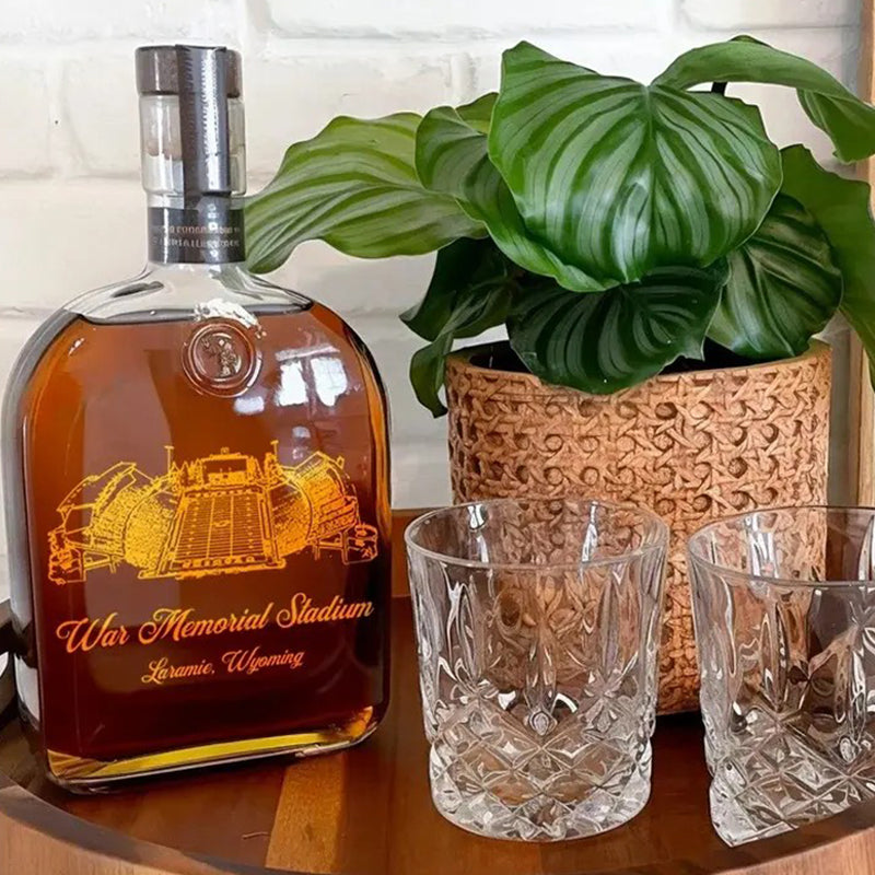 Custom War Memorial Stadium Whiskey Bottles-Gifts For Sports Lovers