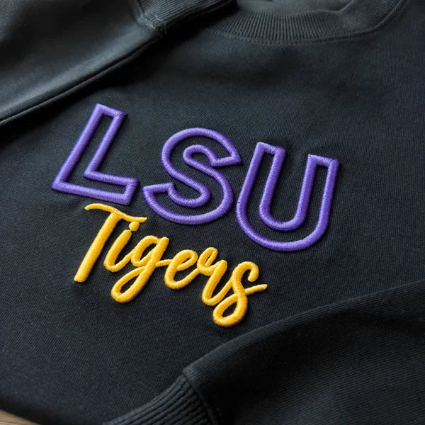 Custom 3D PUFF Embroidered University Varsity Team Sweatshirt
