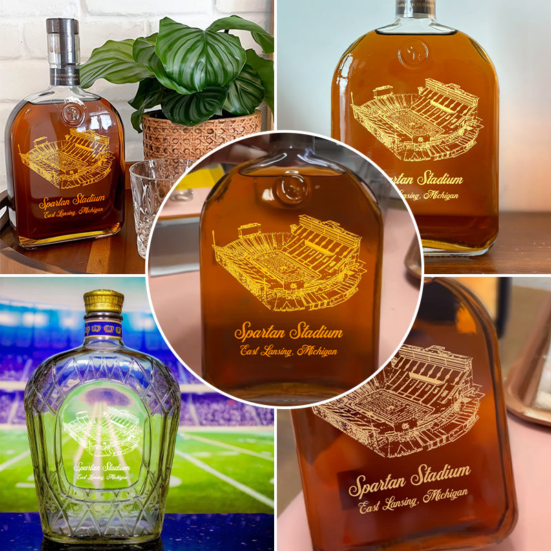 Custom Spartan Stadium Whiskey Bottles-Gifts For Sports Lovers
