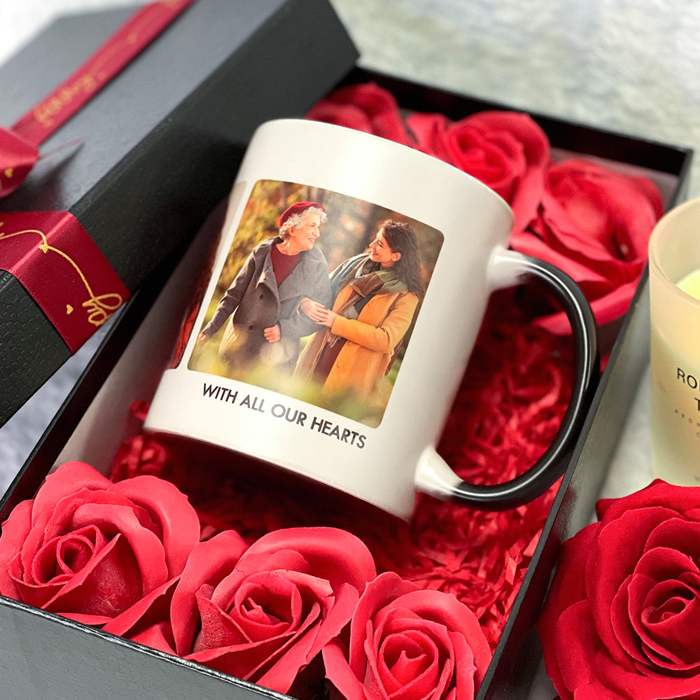 Color Changing Magic Heart Oval Shaped Handle Mug for Mothers Day, Anniversary, Holiday Gift | Black Friday Sale