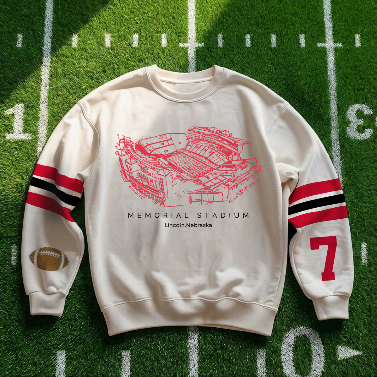Custom Stadium Sweatshirt-Nebraska Cornhuskers football-College Football Sweatshirt