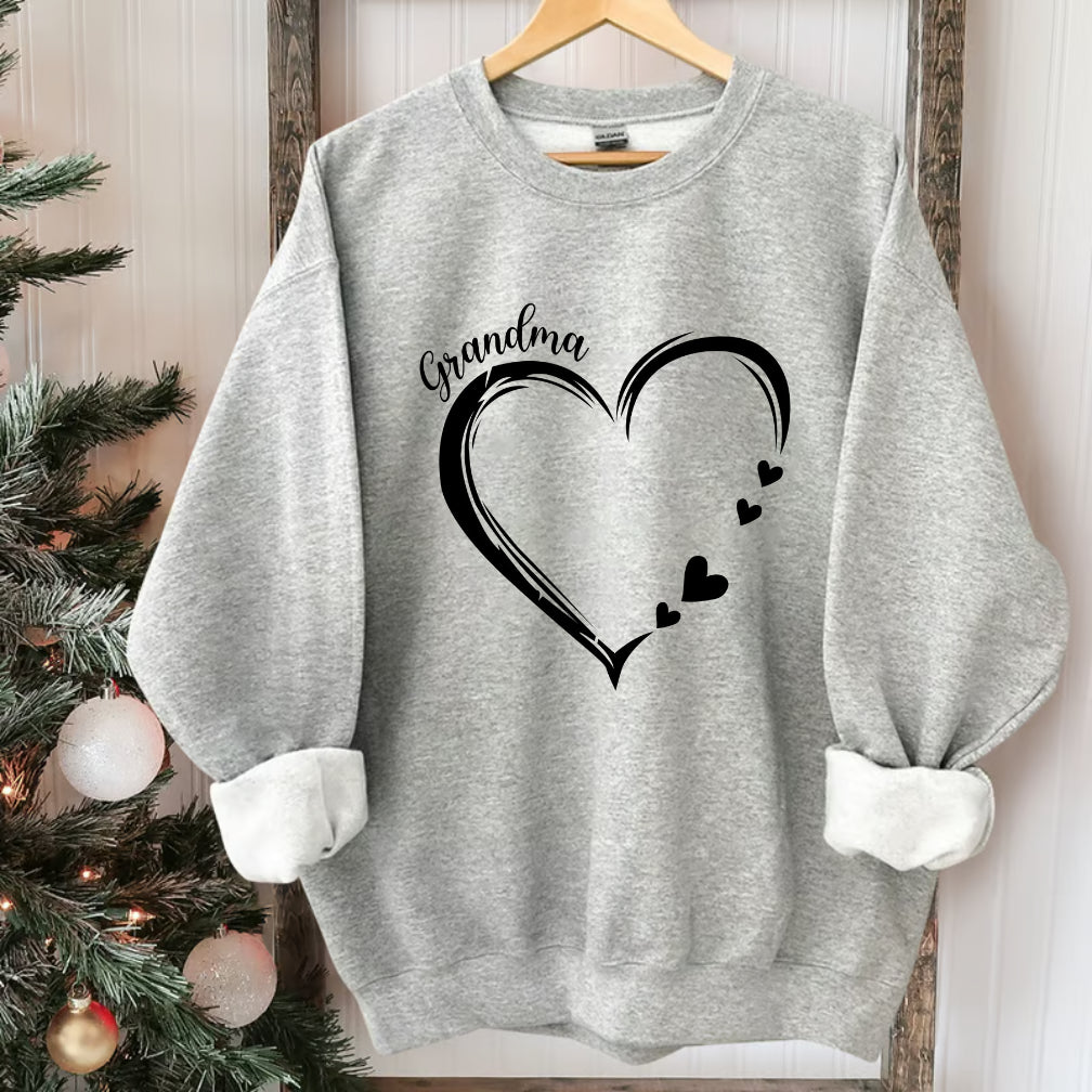Custom Mama, Grandma Heart Sweatshirt with Kidnames | Mother's Day Gift