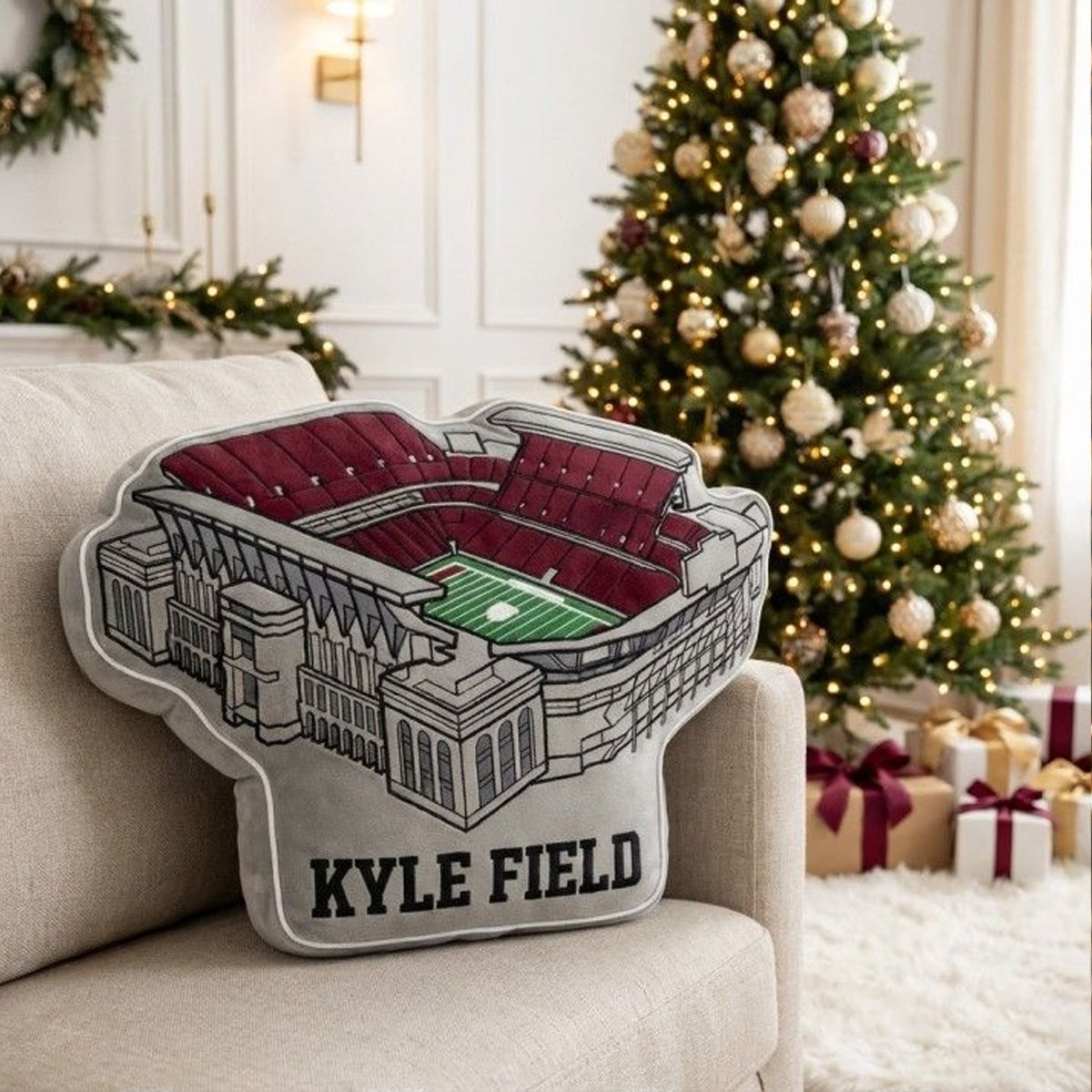 Kyle Field Stadium Pillow | Game Day, Christmas for Sports Fans