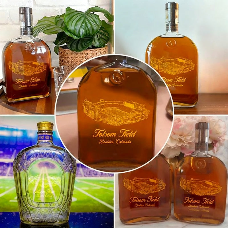 Custom Folsom Field Stadium Whiskey Bottles-Gifts For Sports Lovers