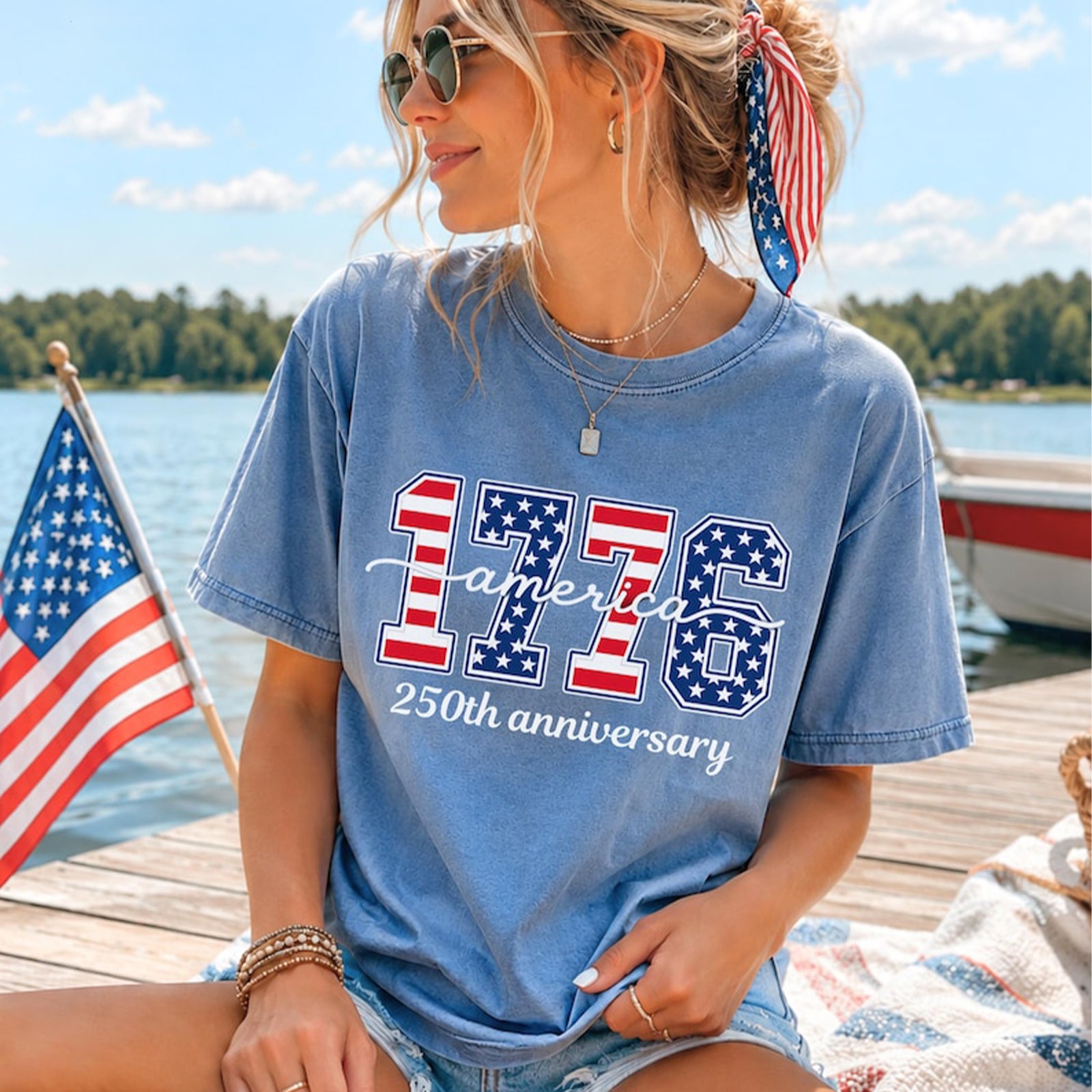 America 250th Anniversary Shirt 1776 - Patriotic 4th of July Tee