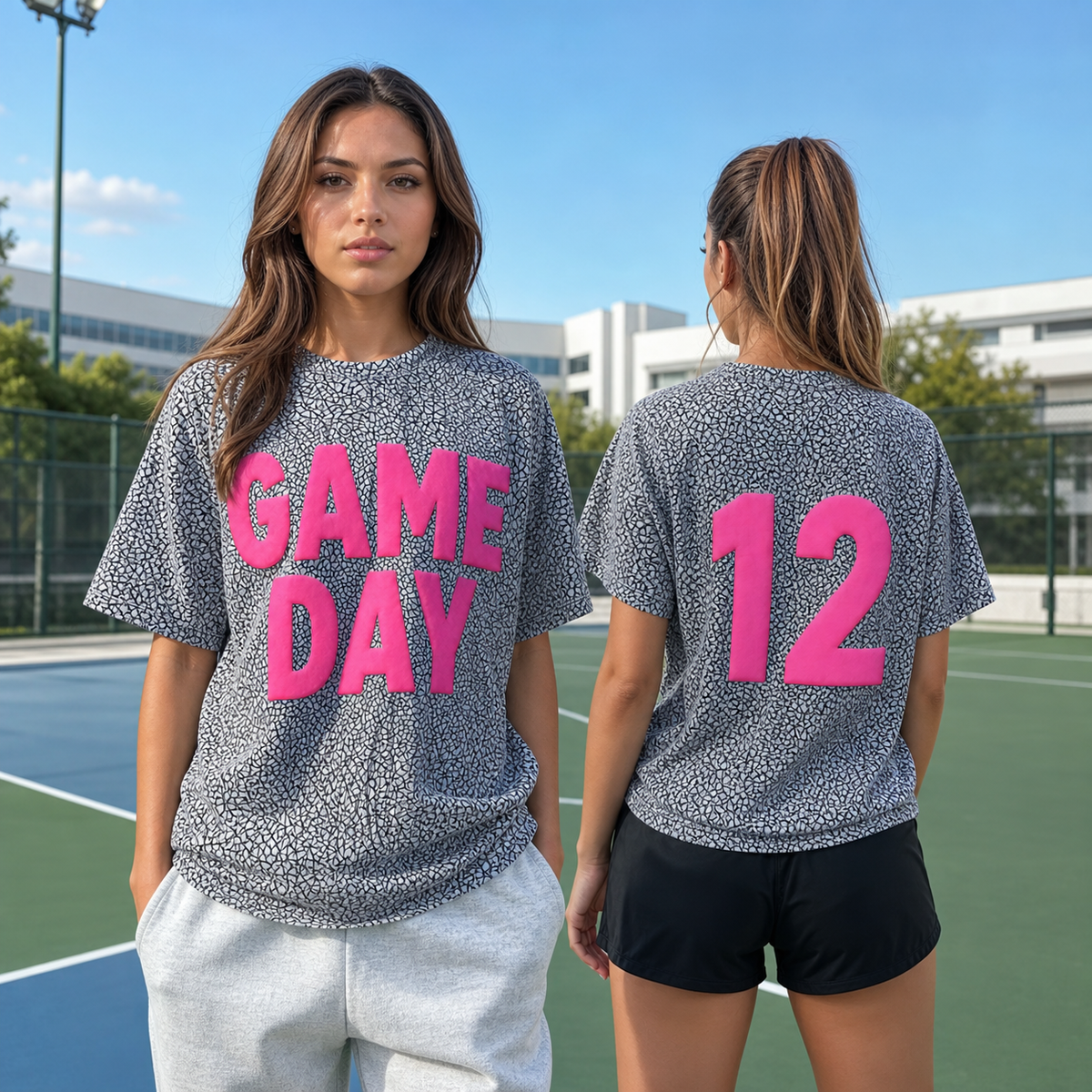 Custom Puff Print Gameday Sweatshirt - Personalized Team Name Crewneck Best Gift For Sports Lovers