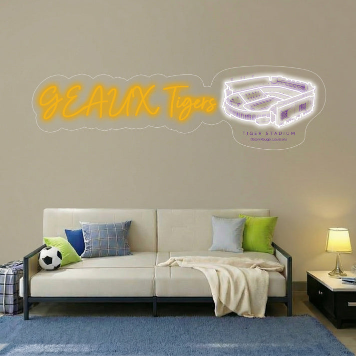 Tiger Stadium LED Neon Light | Game Day, Christmas for Sports Fans
